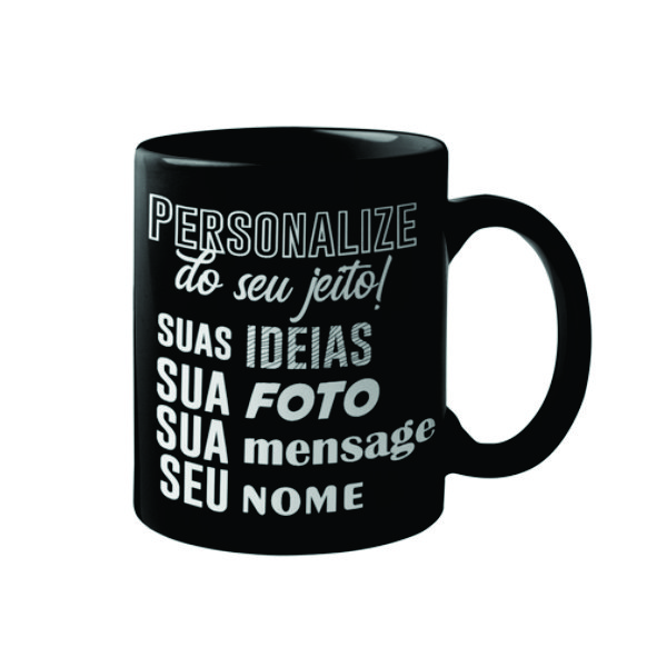 Caneca Preta Personalizada