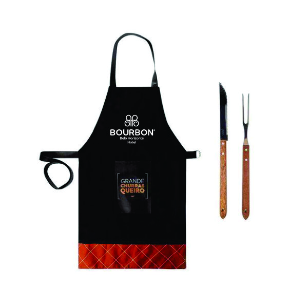 Kit Churrasco Com Avental Personalizado