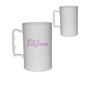 Caneca Branca Plástica Personalizada 3